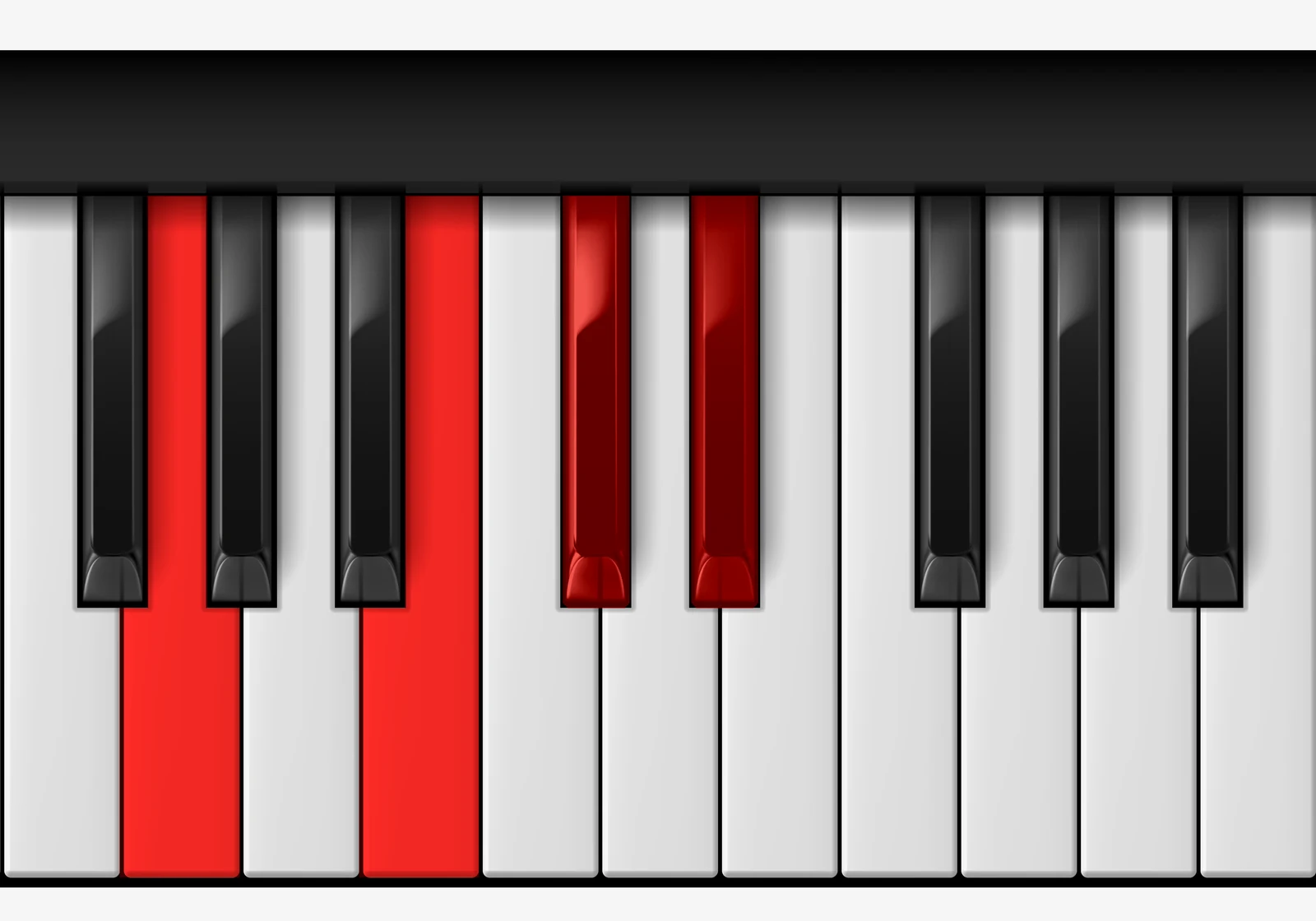 D# 7♯5 piano chord, 1st inversion — G, B, C#, D#
