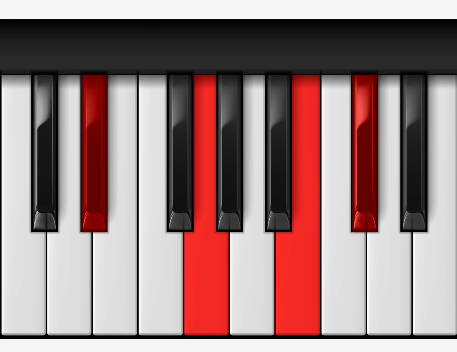D# 7♯5 piano chord, root position — D#, G, B, C#