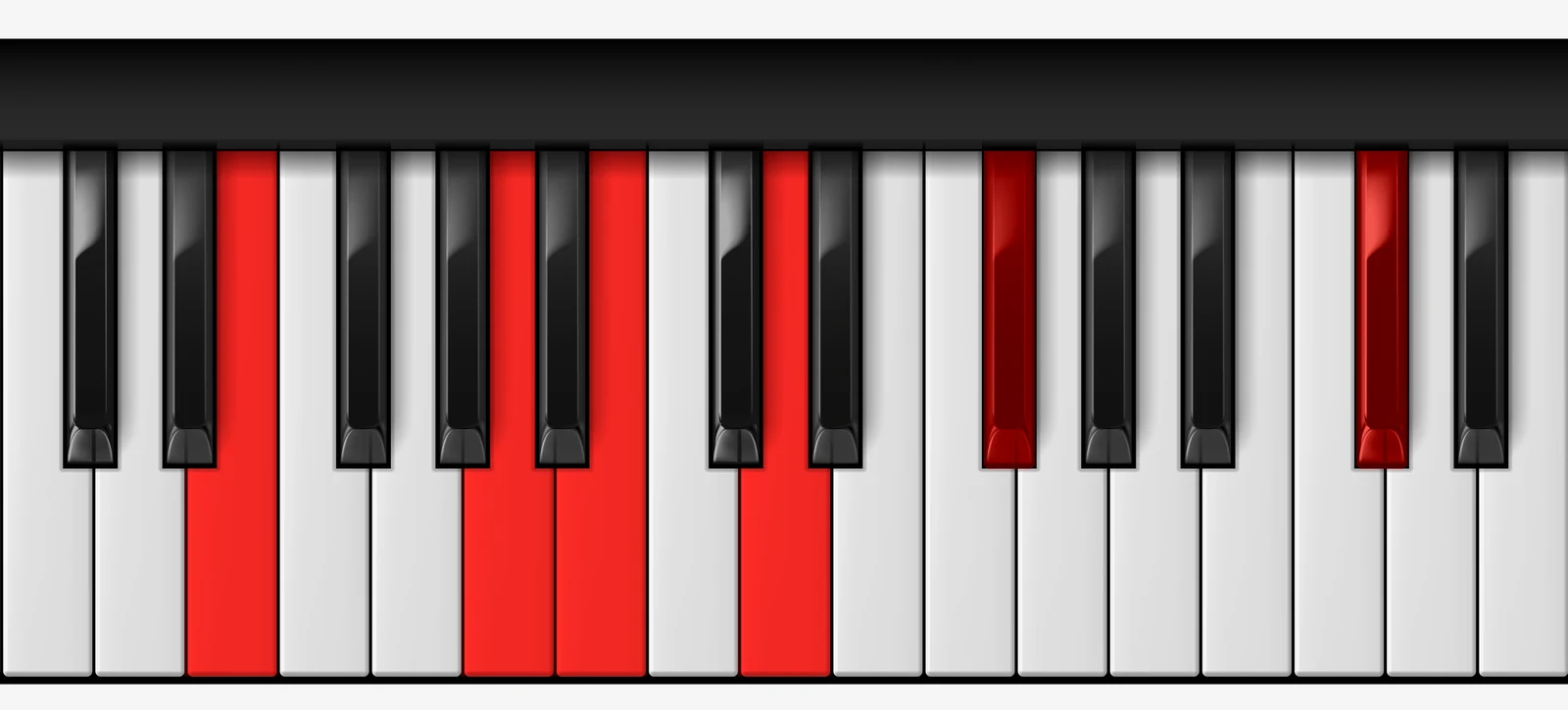 E 13sus4 piano chord, root position — E, A, B, D, F#, C#
