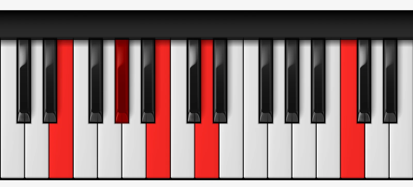E 7♭13 piano chord, root position — E, G#, B, D, C