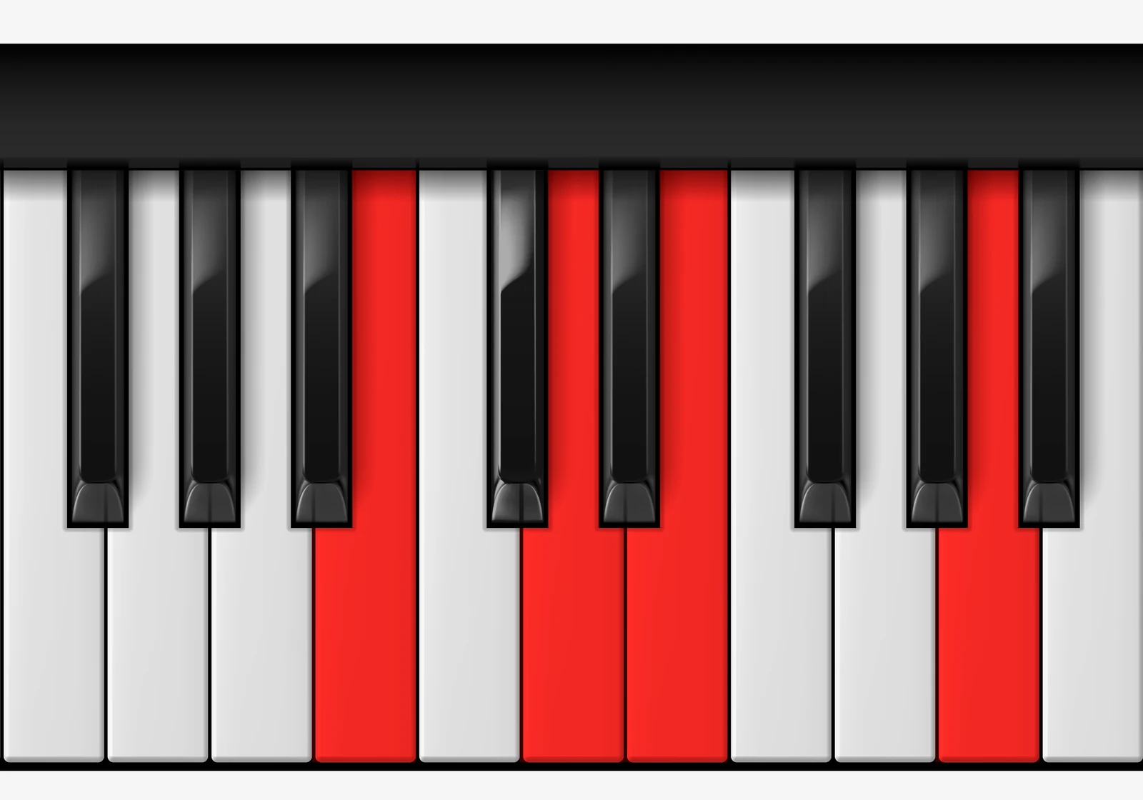 E 7sus4 piano chord, 2nd inversion — B, D, E, A