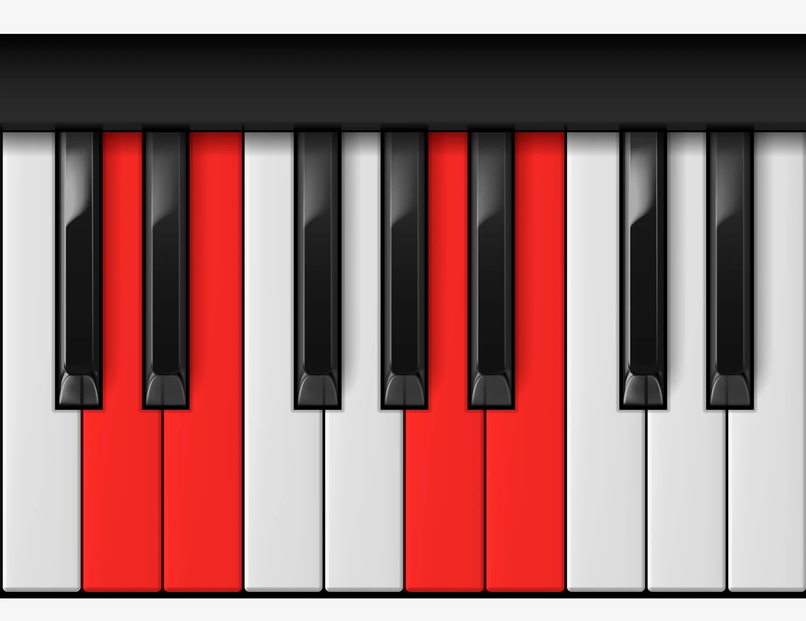 E 7sus4 piano chord, 3rd inversion — D, E, A, B