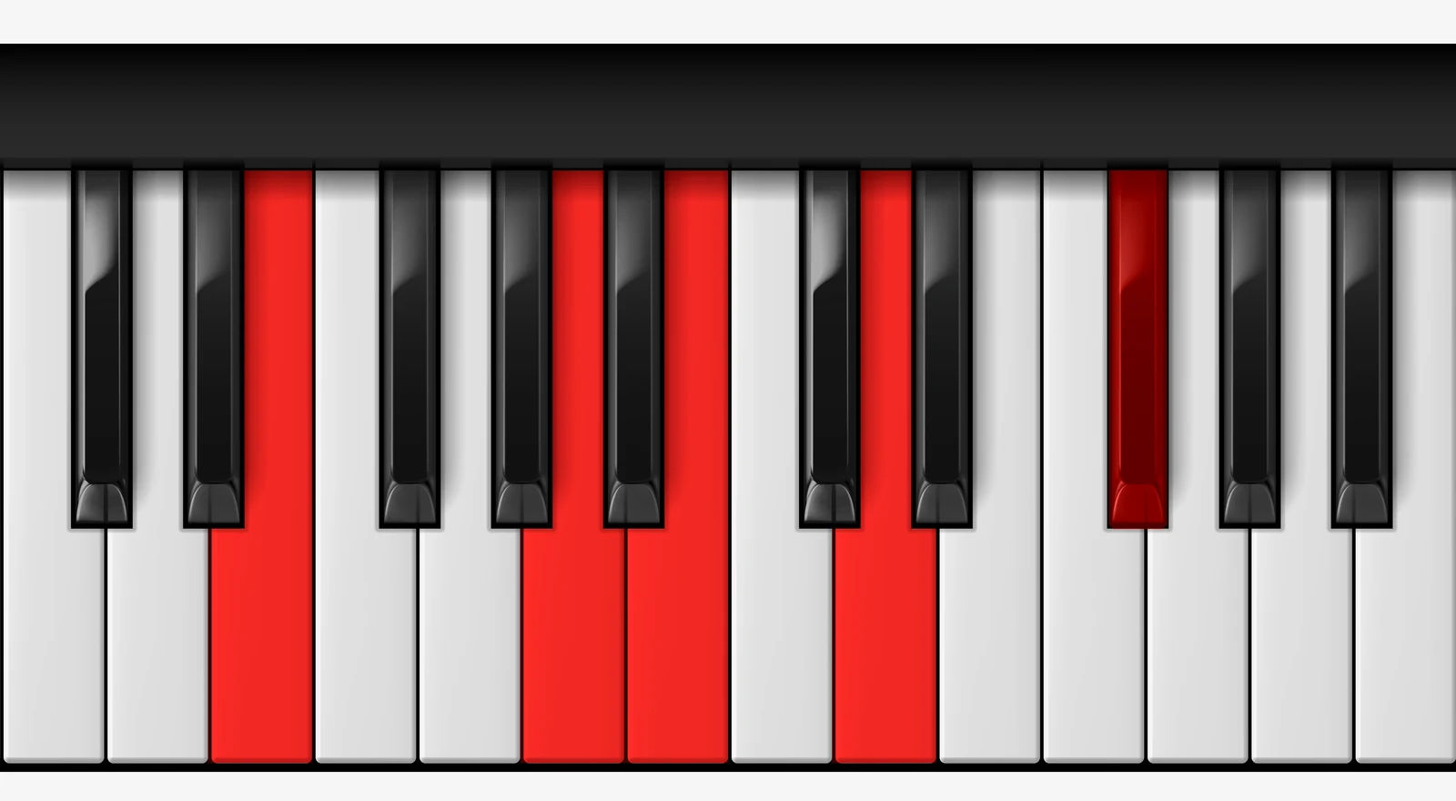 E 9sus4 piano chord, root position — E, A, B, D, F#