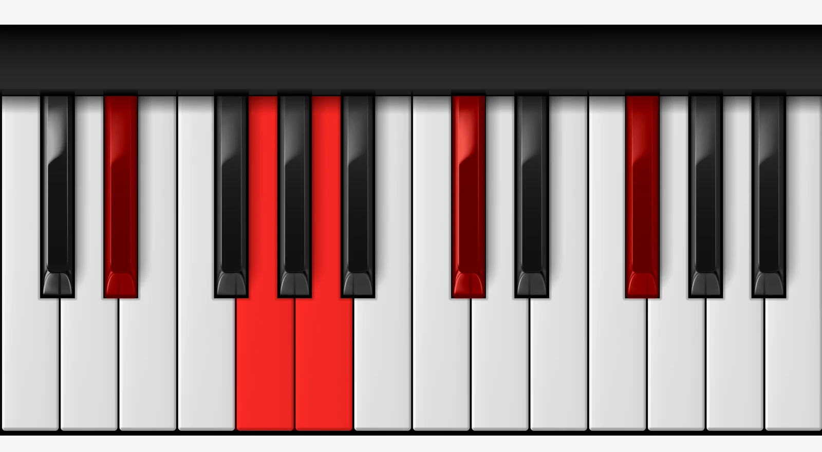 Eb 7♭5♯9 piano chord, root position — Eb, G, A, Db, F#
