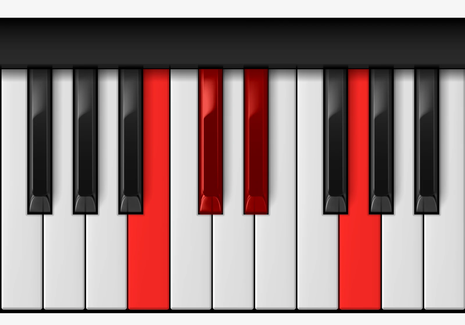 Eb 7♯5 piano chord, 2nd inversion — B, Db, Eb, G