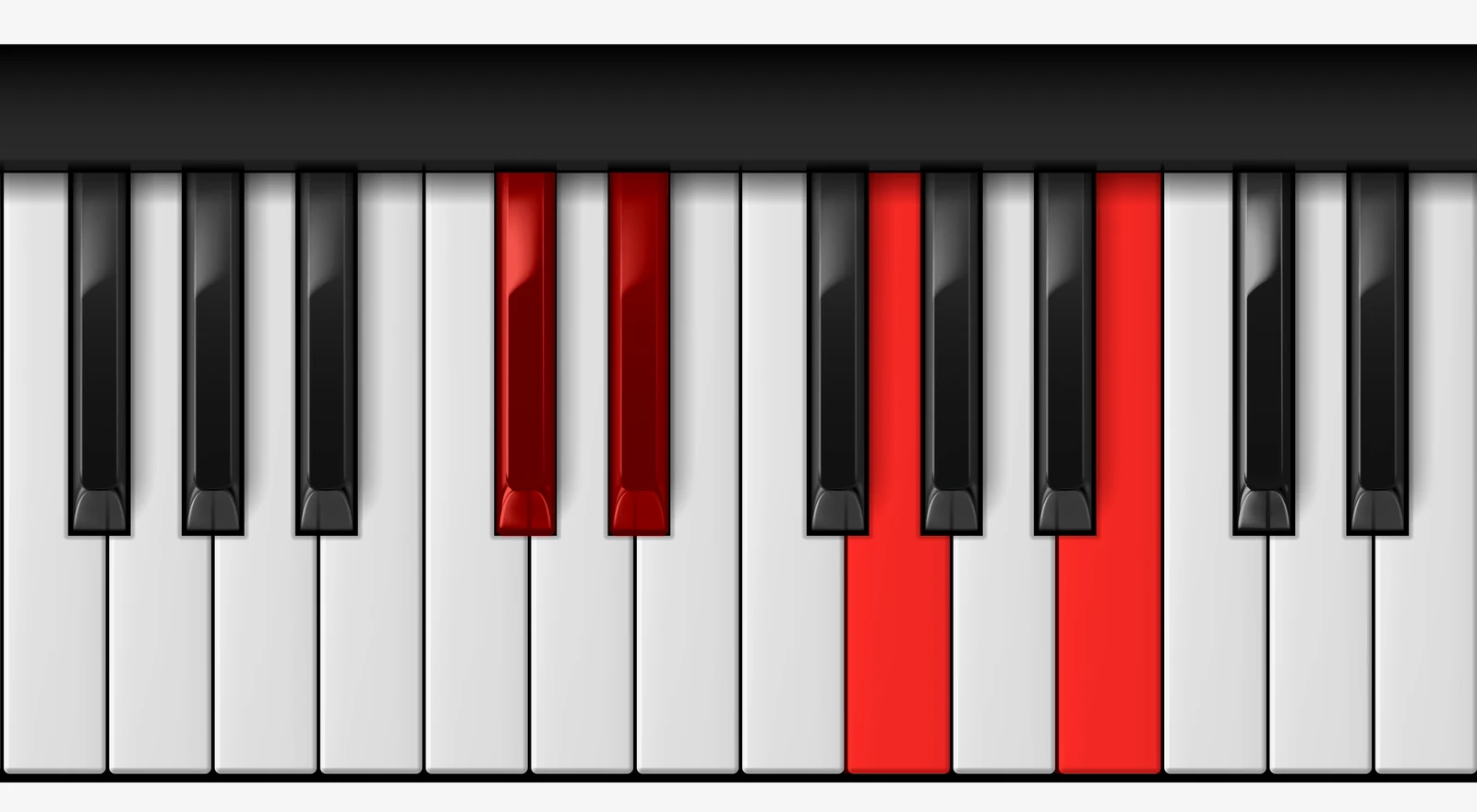 Eb 7♯5 piano chord, 3rd inversion — Db, Eb, G, B