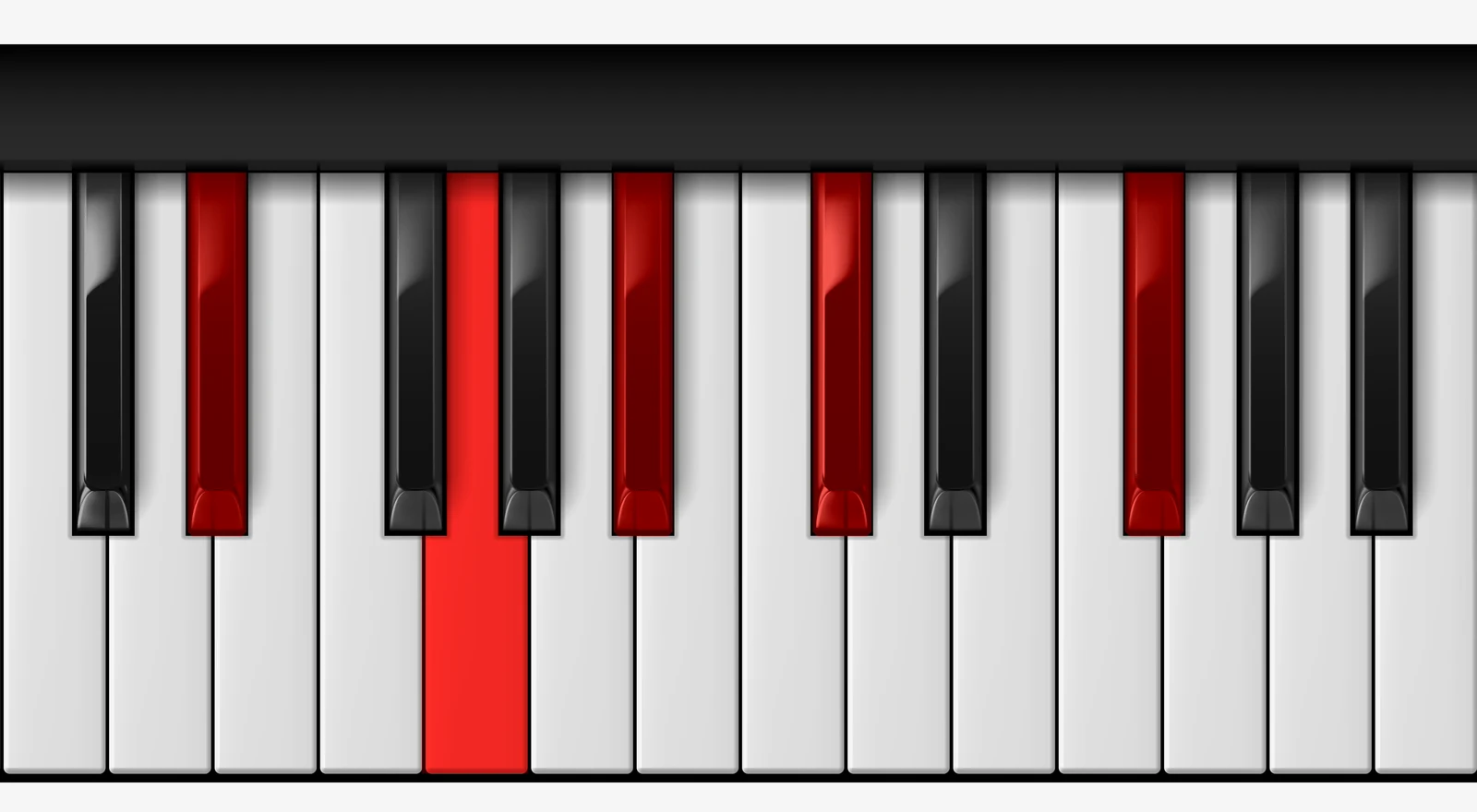 Eb 7♯9 piano chord, root position — Eb, G, Bb, Db, F#