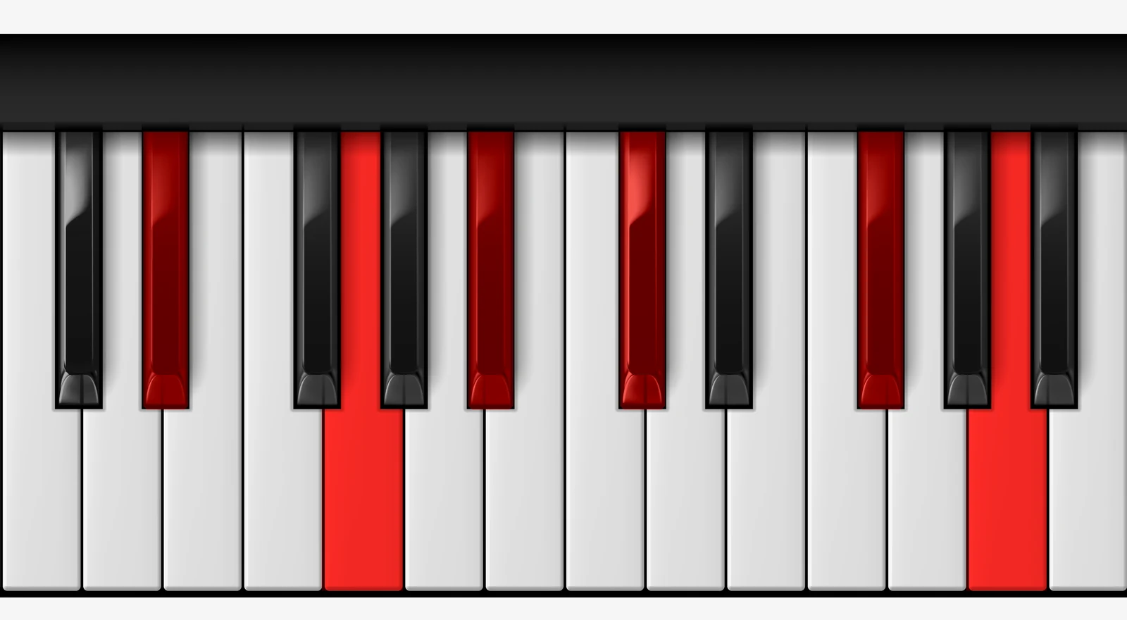 Eb 7♯9♯11 piano chord, root position — Eb, G, Bb, Db, F#, A