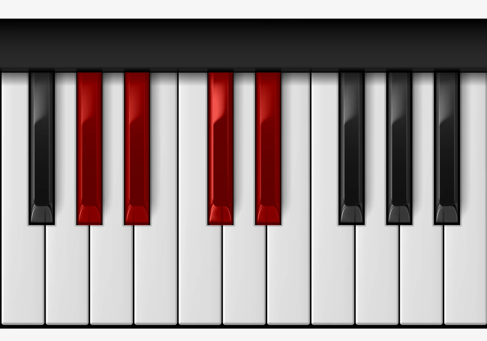 Eb 7sus4 piano chord, 1st inversion — Ab, Bb, Db, Eb