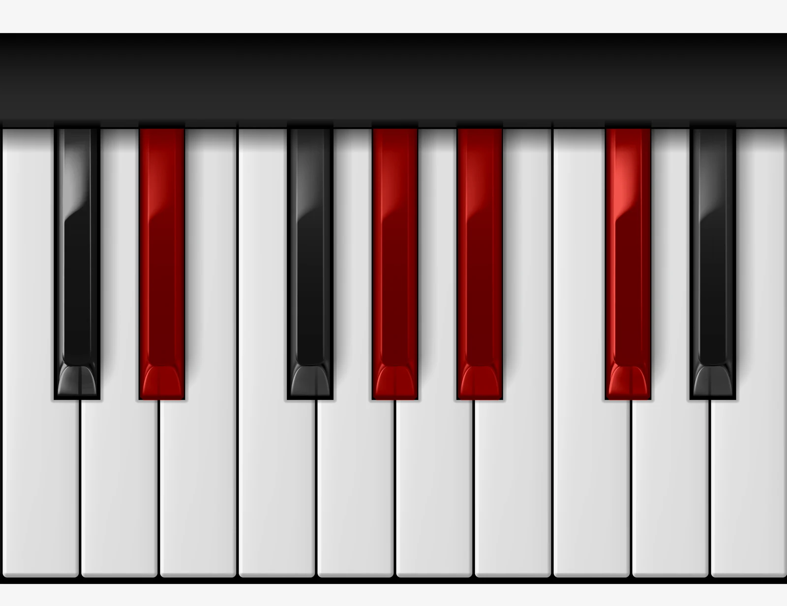 Eb 7sus4 piano chord, root position — Eb, Ab, Bb, Db