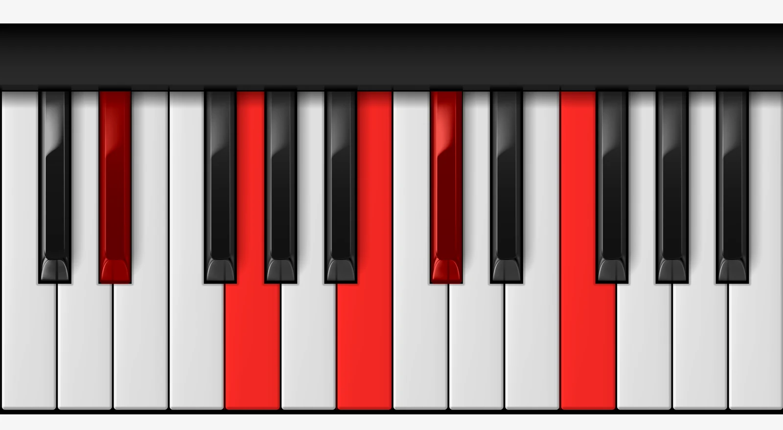 Eb 9♯5 piano chord, root position — Eb, G, B, Db, F