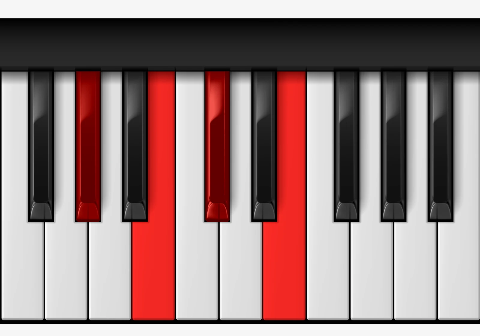 E Major 6 piano chord, 1st inversion — G#, B, C#, E