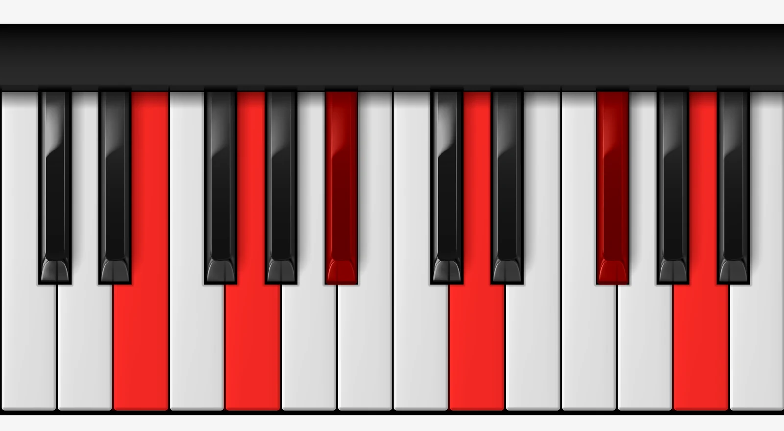 E mi11♭5 piano chord, root position — E, G, Bb, D, F#, A