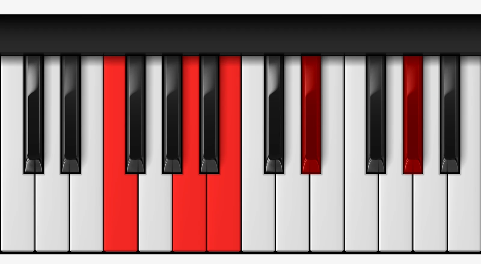 F 7♭5♯9 piano chord, root position — F, A, B, Eb, G#