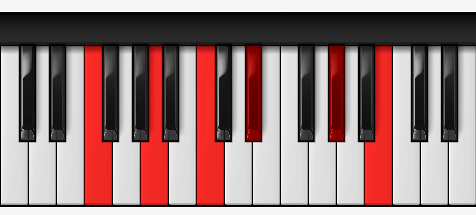 F 7♯9♯11 piano chord, root position — F, A, C, Eb, G#, B