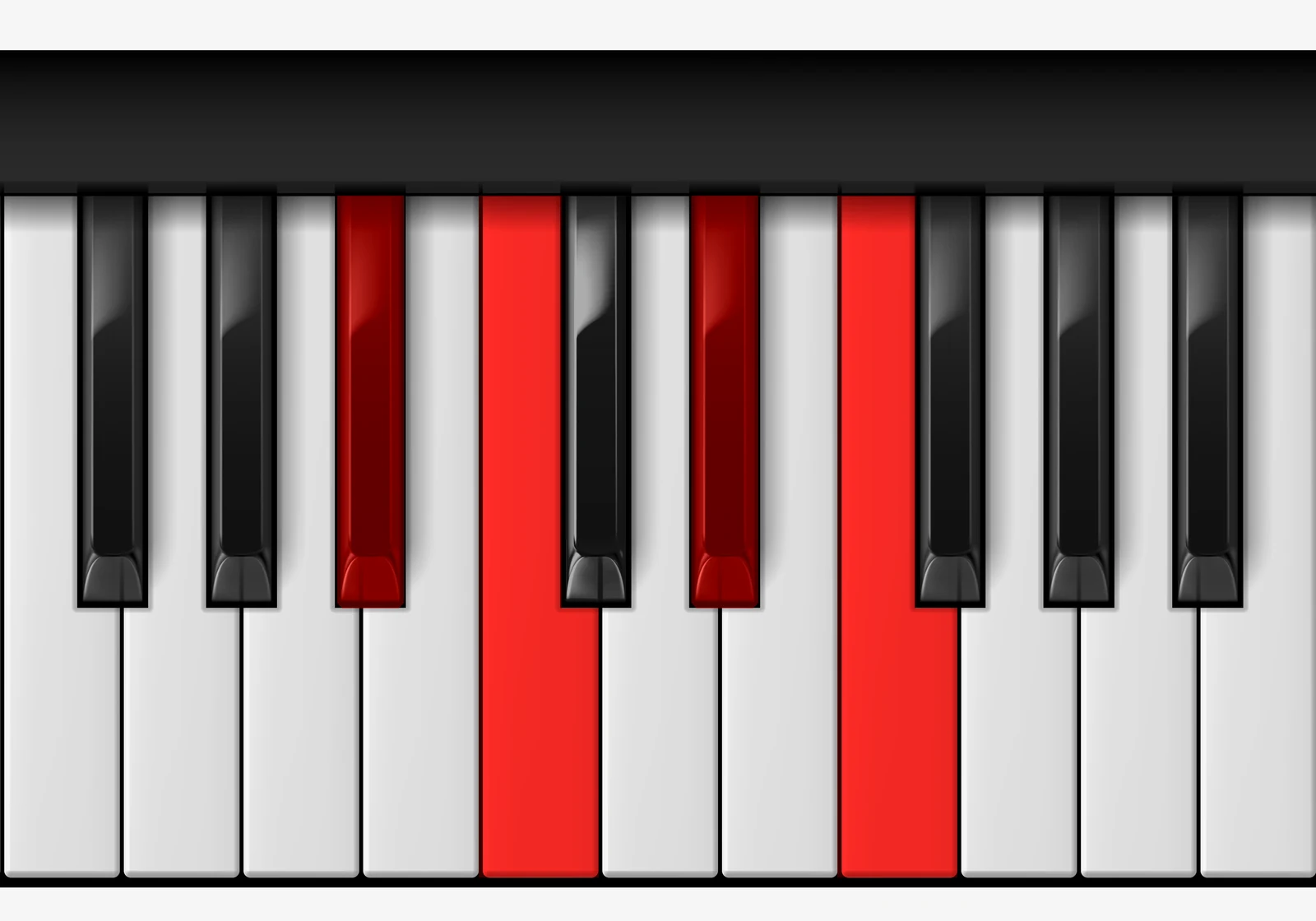F 7sus4 piano chord, 1st inversion — Bb, C, Eb, F