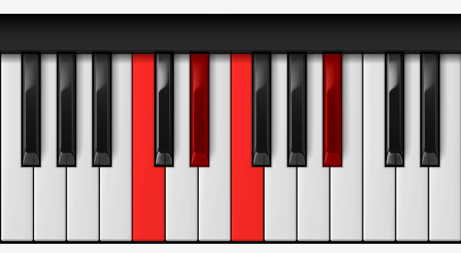 F 7sus4 piano chord, 2nd inversion — C, Eb, F, Bb