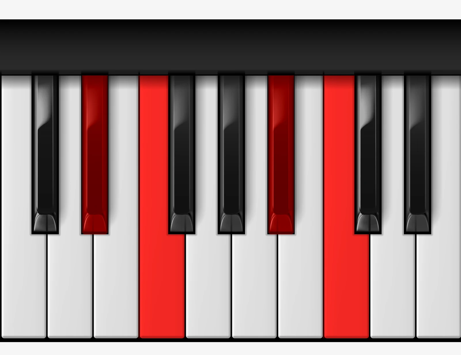F 7sus4 piano chord, 3rd inversion — Eb, F, Bb, C