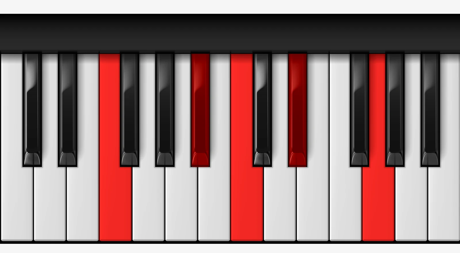F 9sus4 piano chord, root position — F, Bb, C, Eb, G