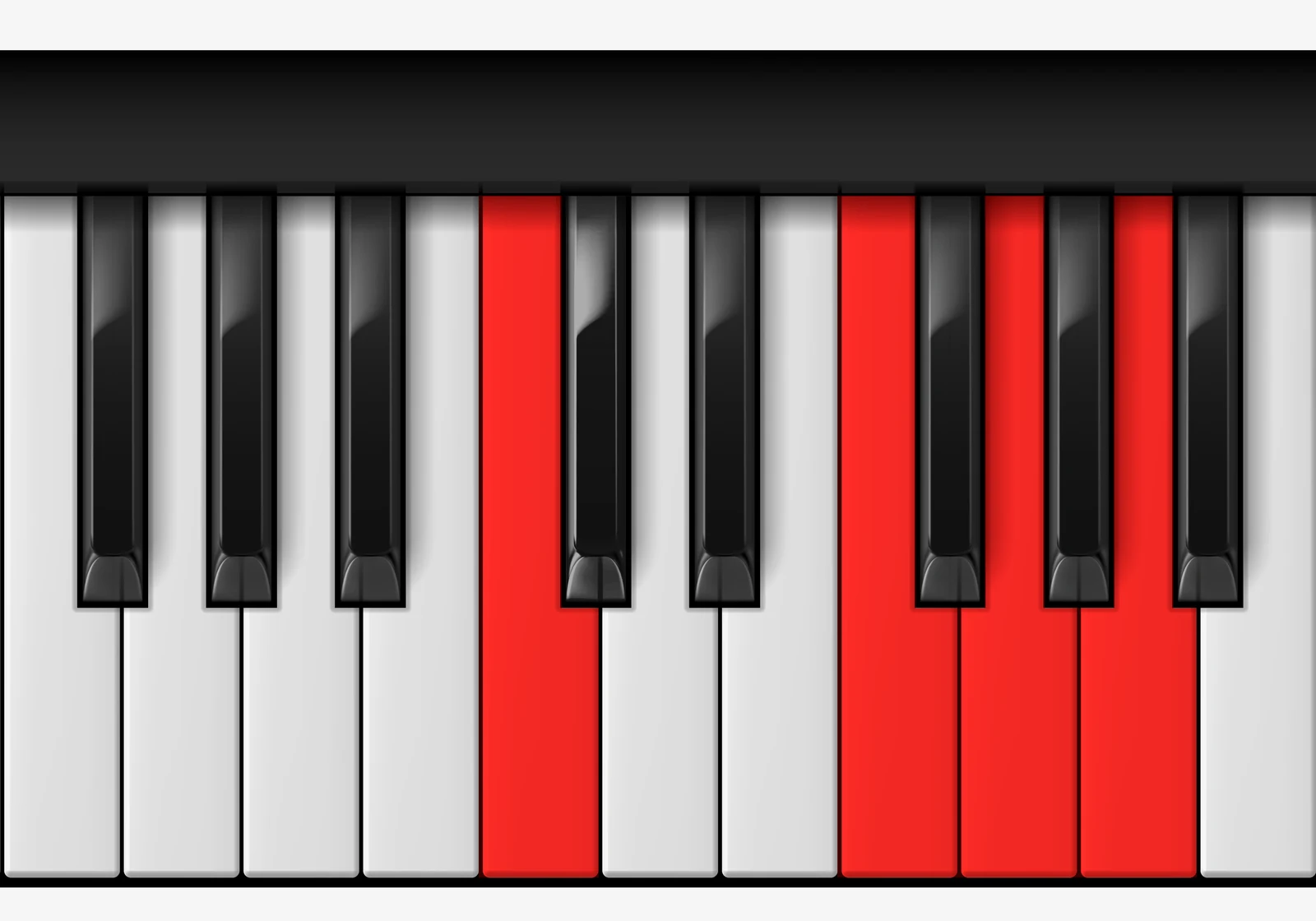 F Add 9 piano chord, 2nd inversion — C, F, G, A