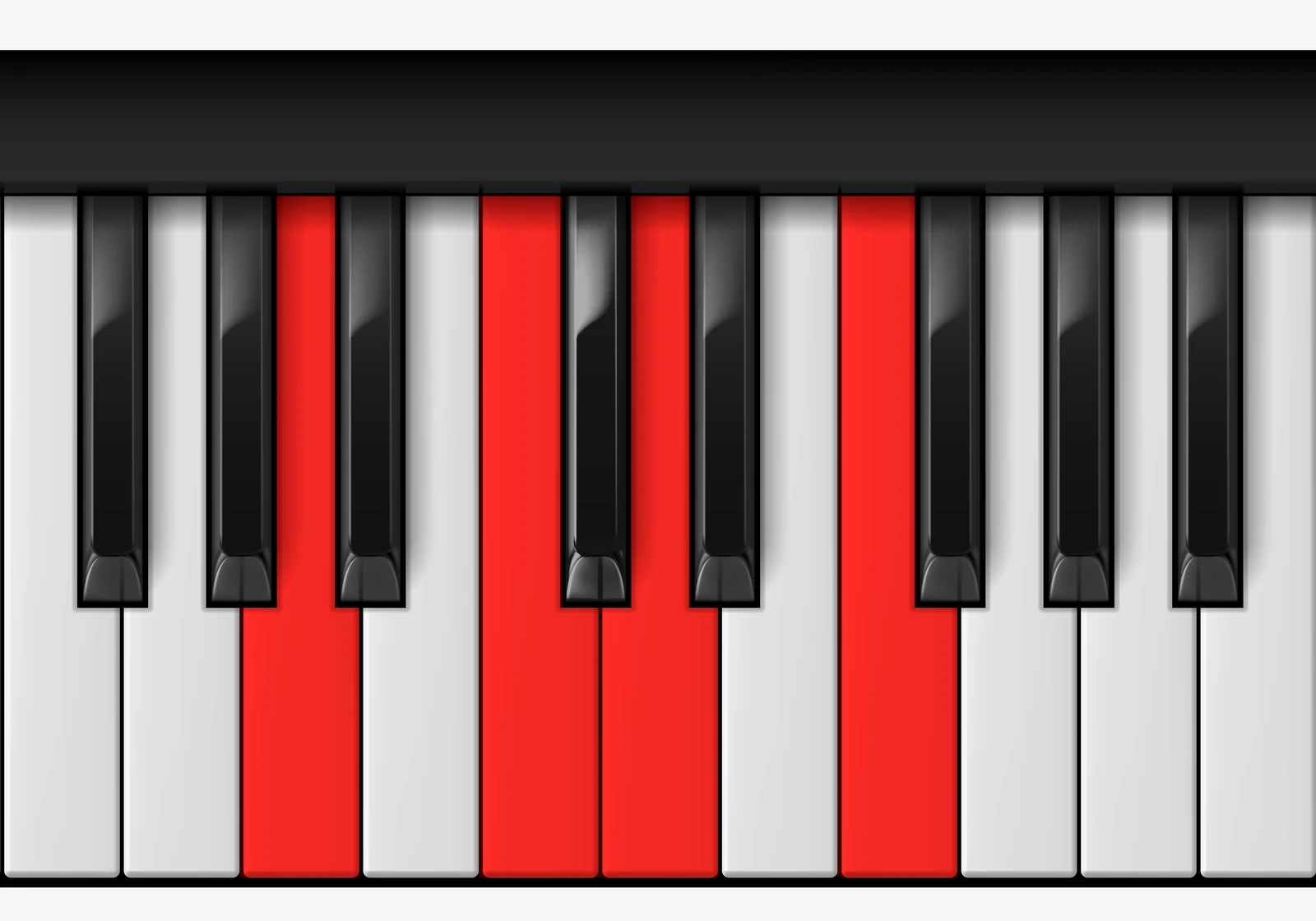 F Major 6 piano chord, 1st inversion — A, C, D, F