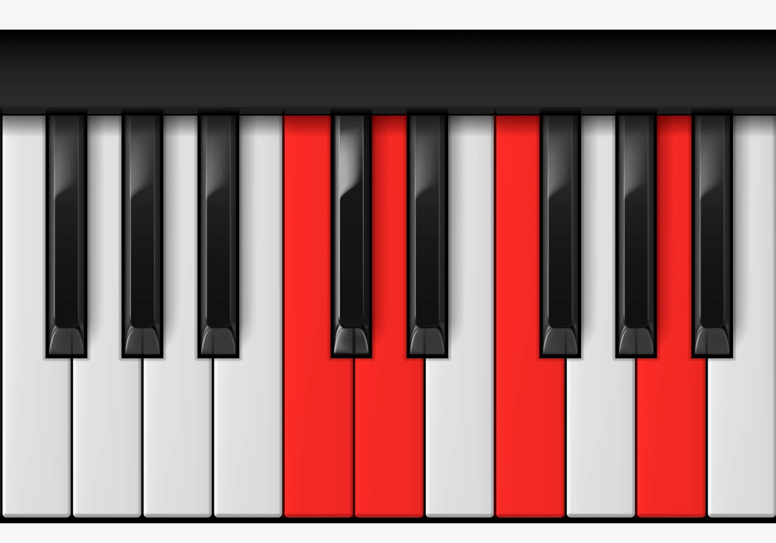 F Major 6 piano chord, 2nd inversion — C, D, F, A
