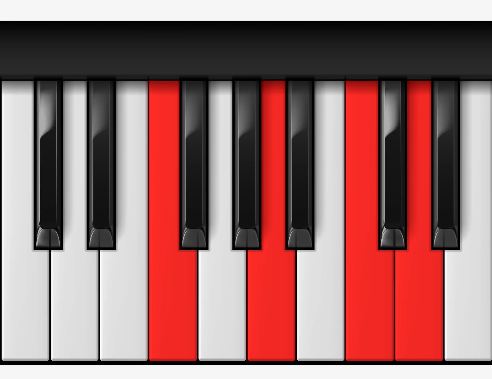 F Major 6 piano chord, root position — F, A, C, D