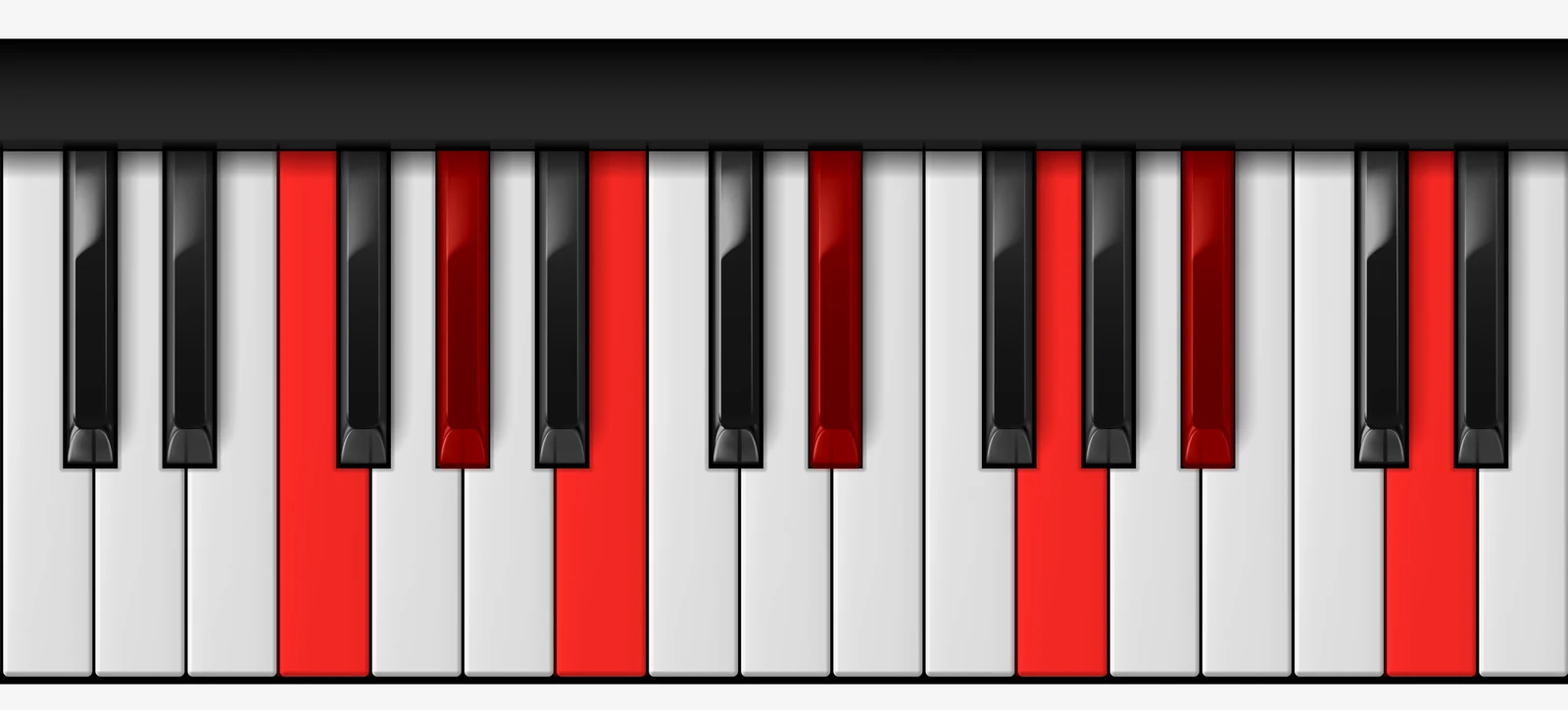F mi13♭5 piano chord, root position — F, Ab, B, Eb, G, Bb, D