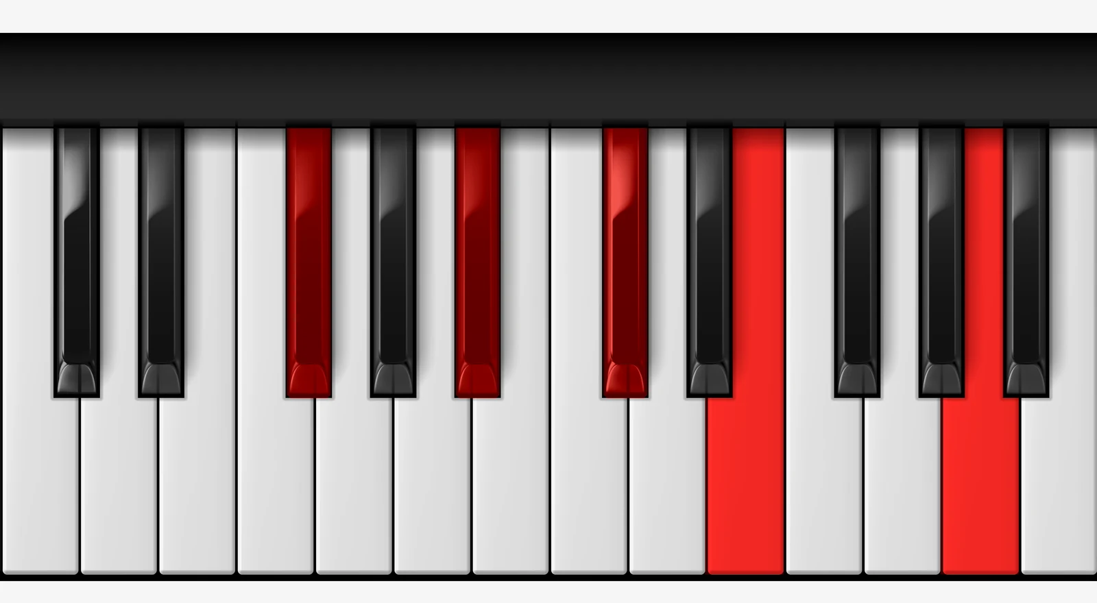 F# 7♯9 piano chord, root position — F#, A#, C#, E, A