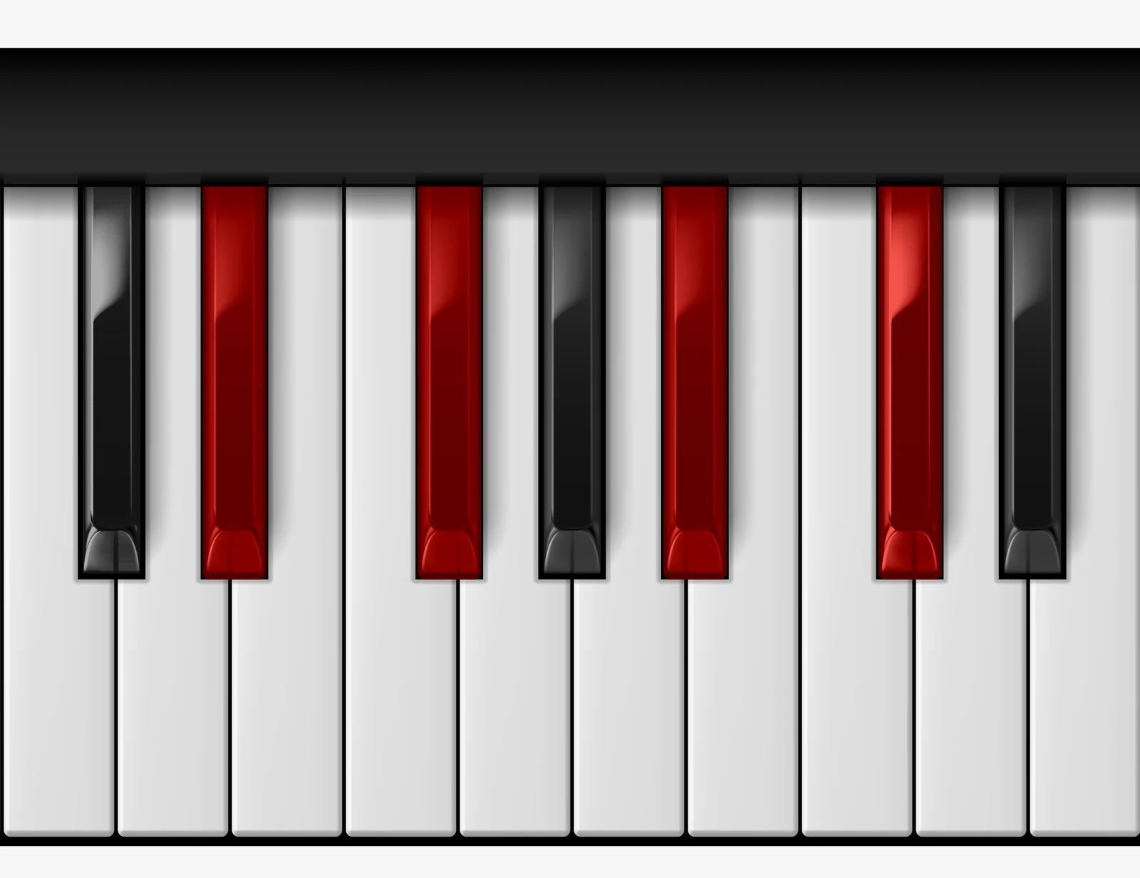 F# Major 6 piano chord, 3rd inversion — D#, F#, A#, C#