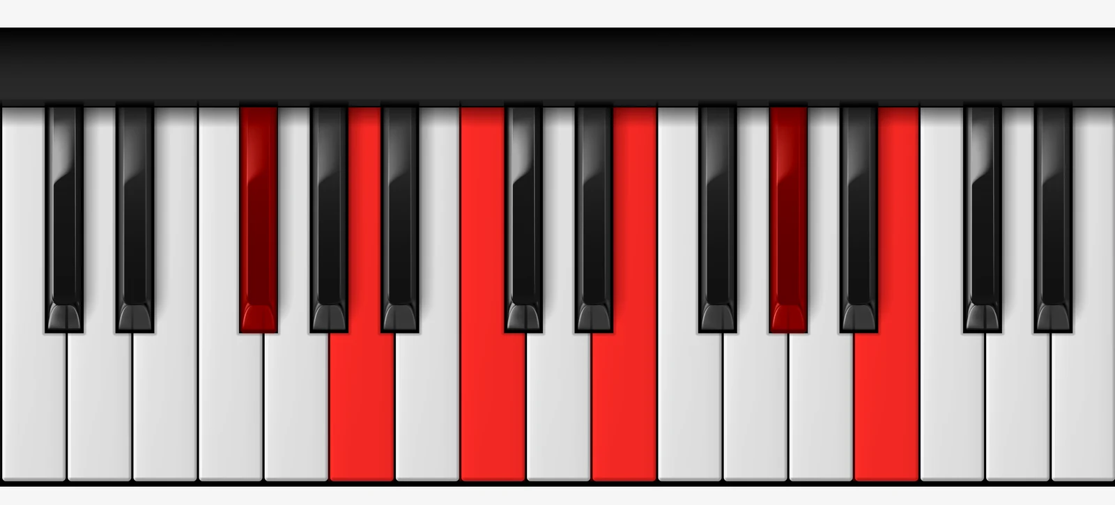 F# mi11♭5 piano chord, root position — F#, A, C, E, G#, B