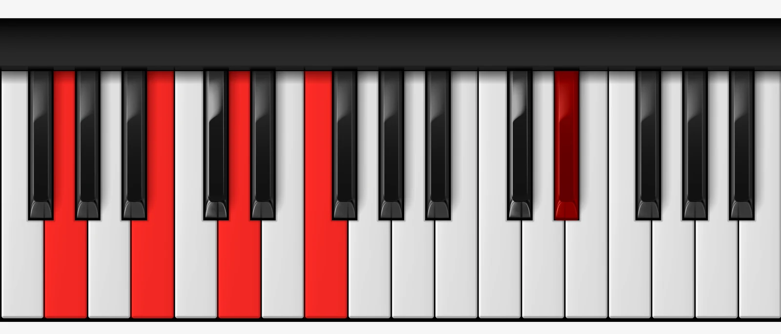 G 7♭13 piano chord, root position — G, B, D, F, Eb