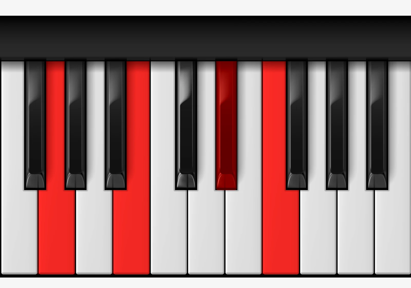 G 7♯5 piano chord, root position — G, B, D#, F