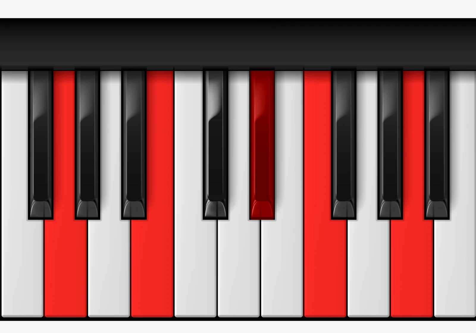 G 9♯5 piano chord, root position — G, B, D#, F, A