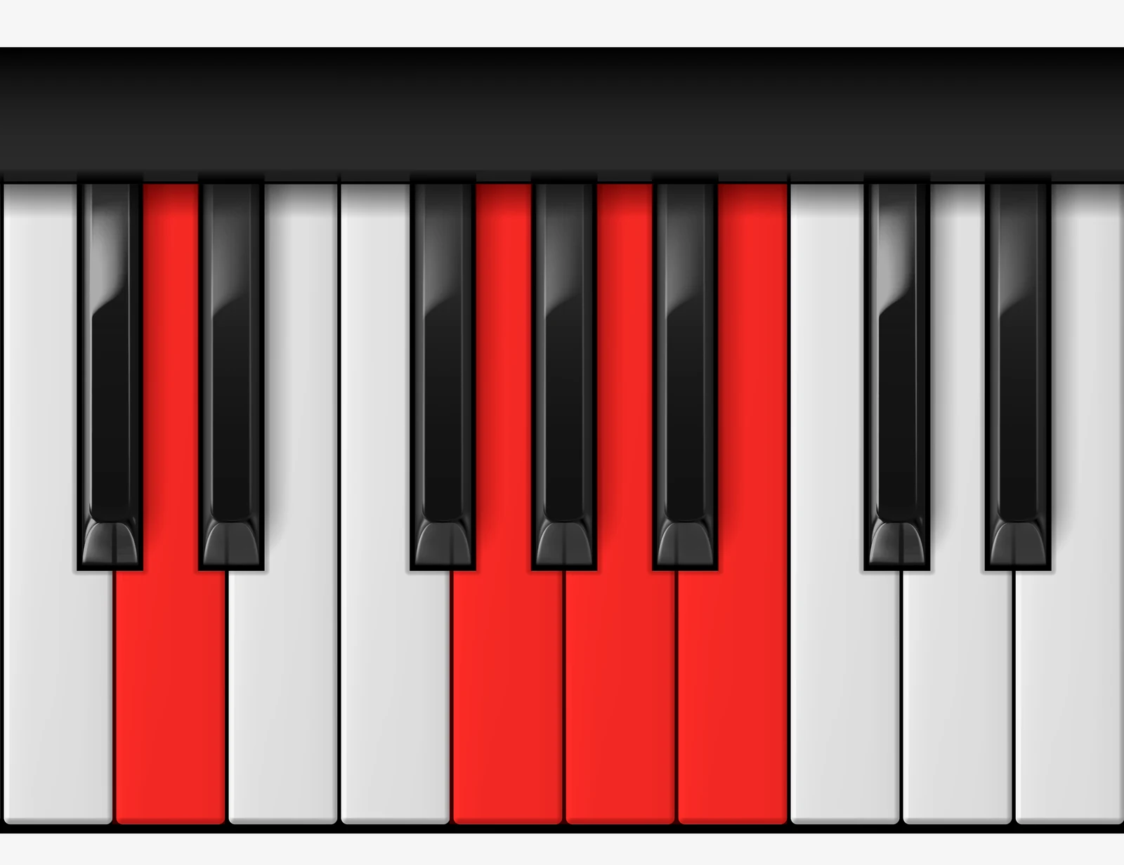 G Add 9 piano chord, 2nd inversion — D, G, A, B