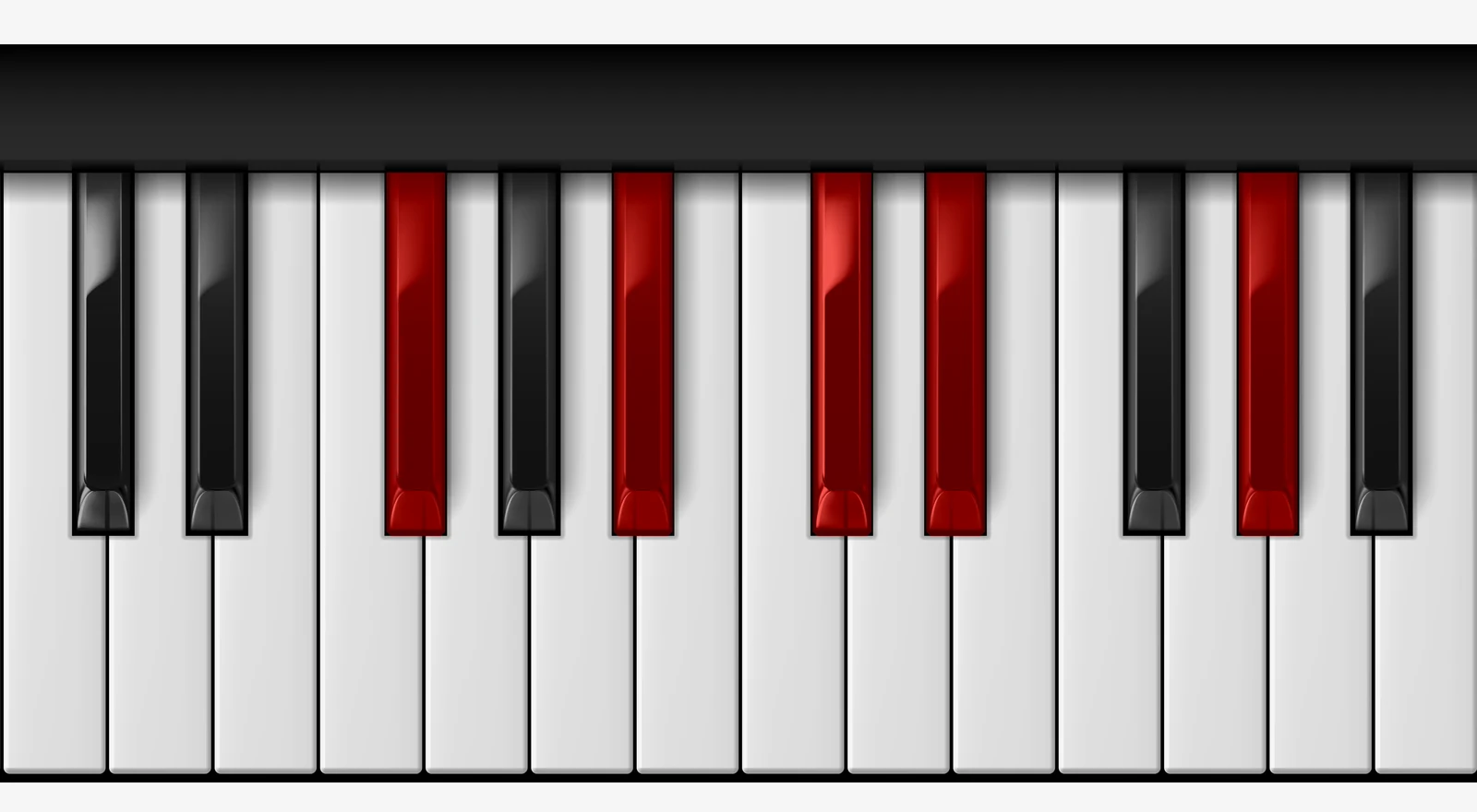 Gb 6/9 piano chord, root position — Gb, Bb, Db, Eb, Ab