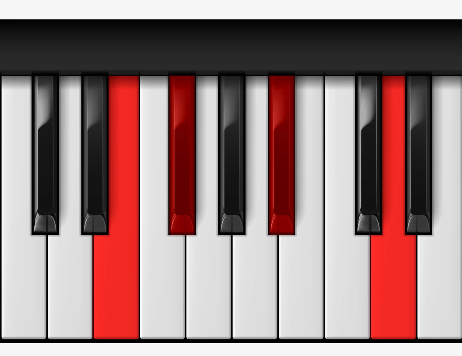 Gb 7♯5 piano chord, 3rd inversion — E, Gb, Bb, D