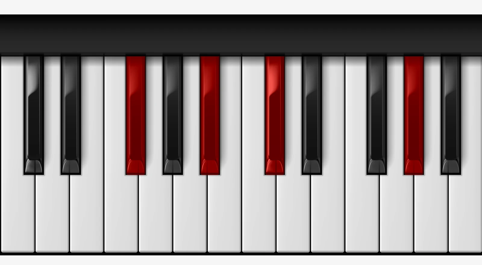 Gb Add 9 piano chord, root position — Gb, Bb, Db, Ab