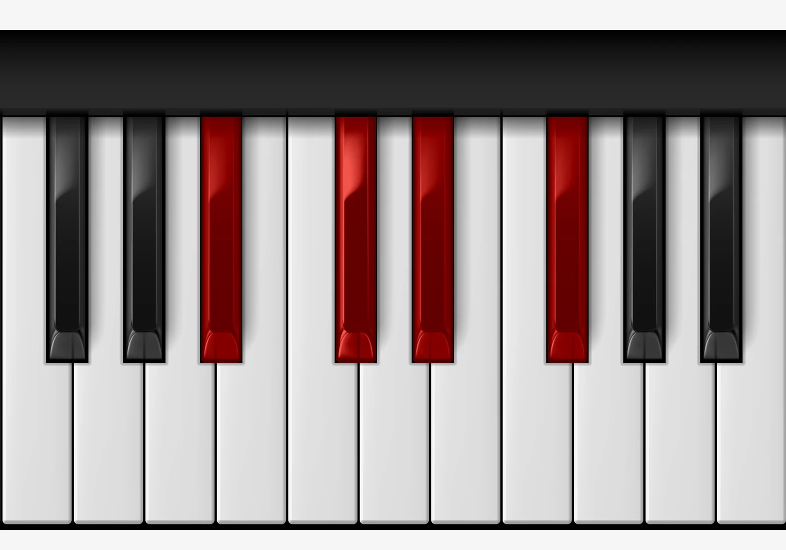 Gb Major 6 piano chord, 1st inversion — Bb, Db, Eb, Gb