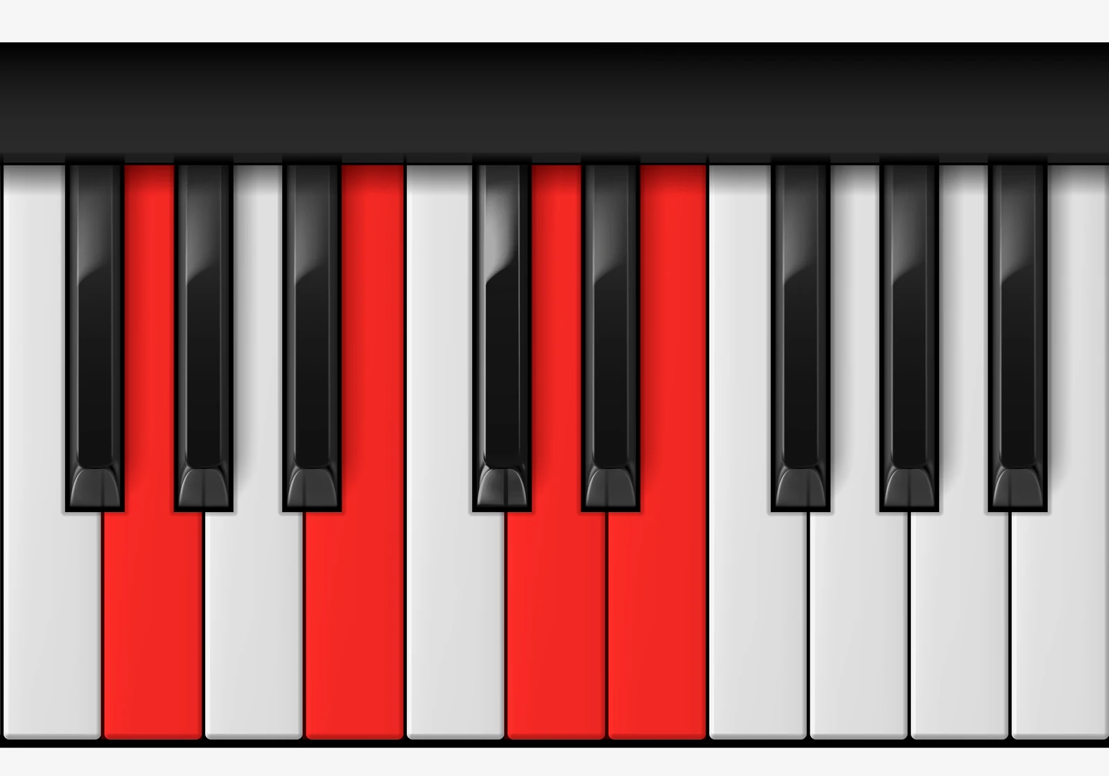 G Major 6 piano chord, root position — G, B, D, E