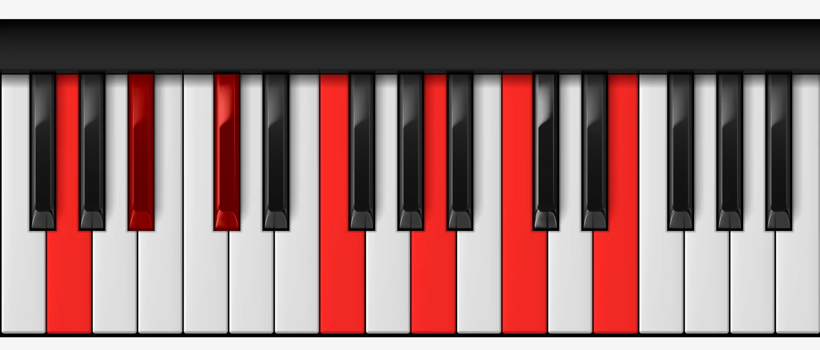 G mi13♭5 piano chord, root position — G, Bb, Db, F, A, C, E