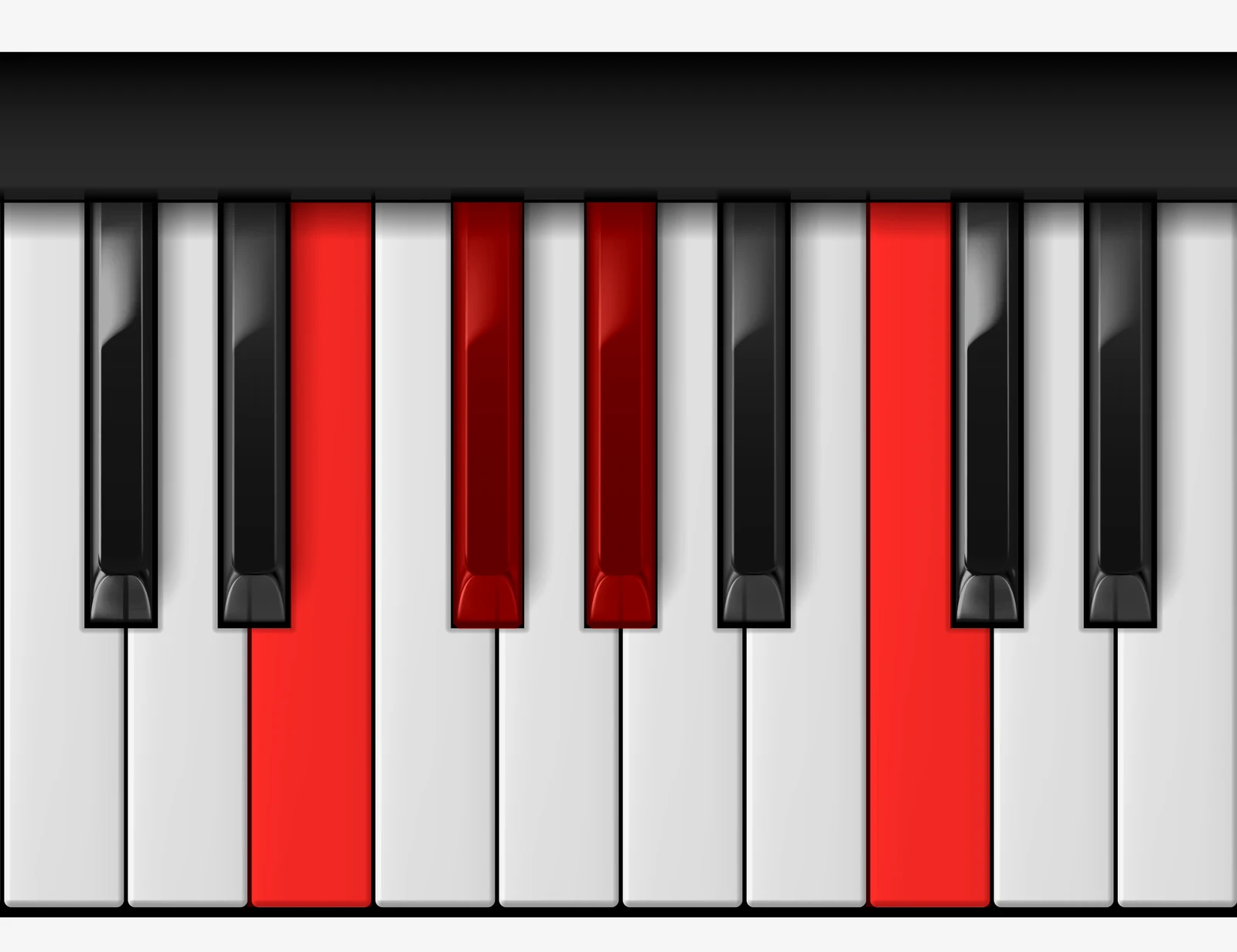 G# 7♯5 piano chord, 2nd inversion — E, F#, G#, C