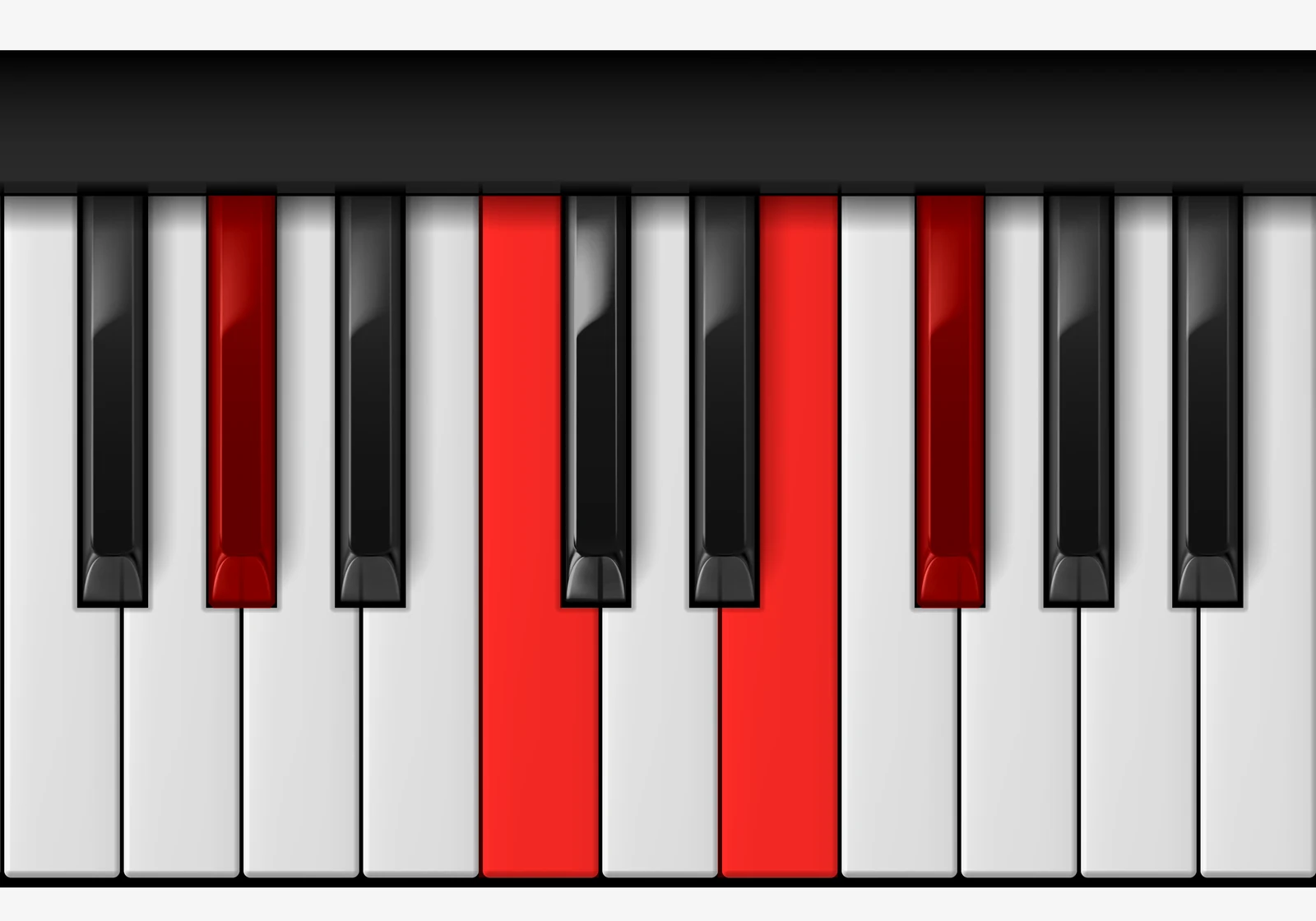 G# 7♯5 piano chord, root position — G#, C, E, F#