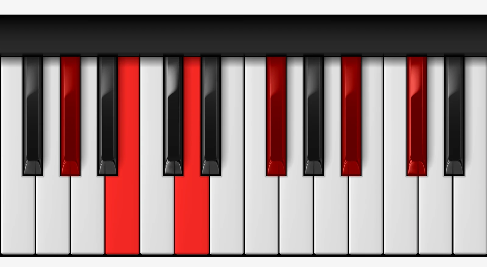 G# mi11♭5 piano chord, root position — G#, B, D, F#, A#, C#
