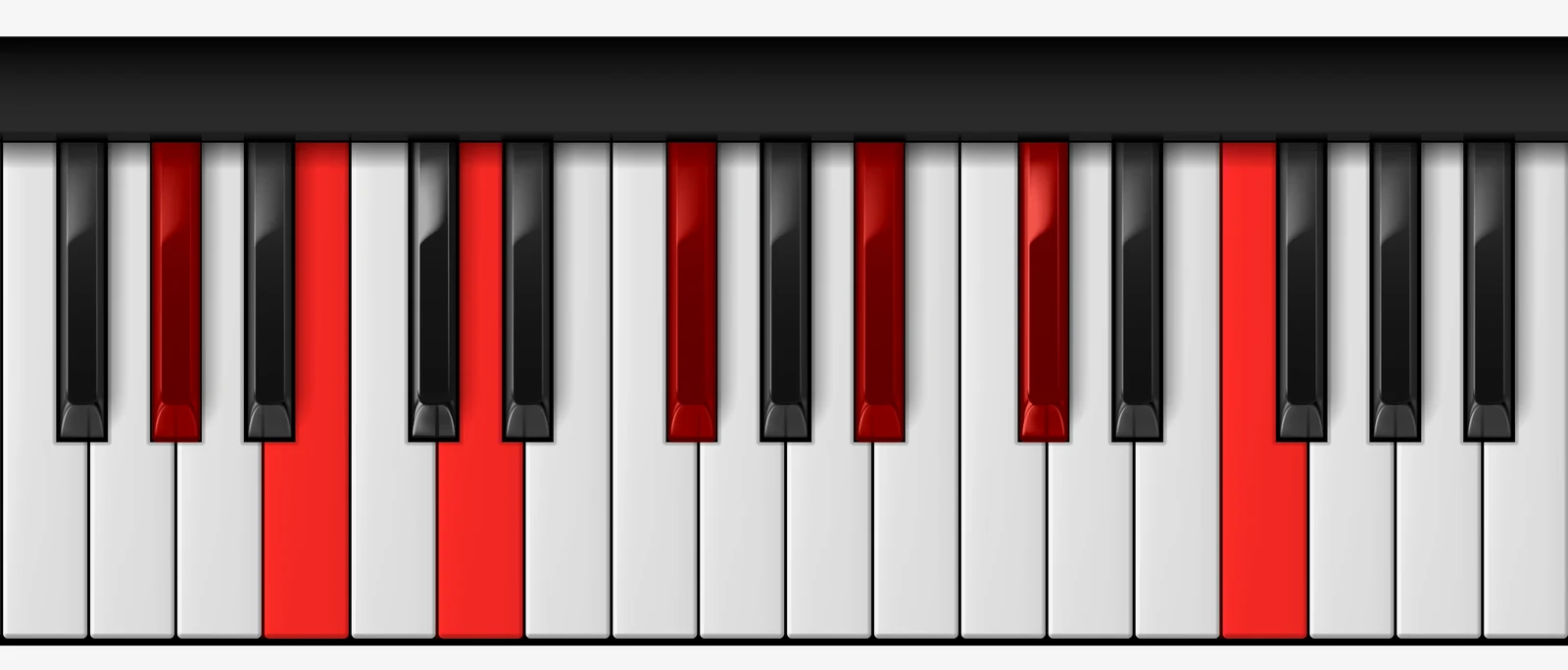 G# mi13♭5 piano chord, root position — G#, B, D, F#, A#, C#, F